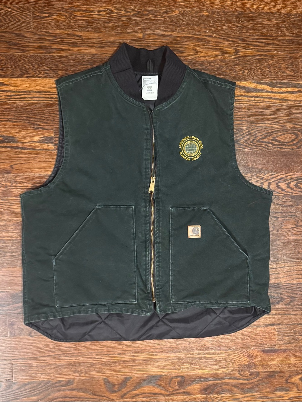 Vintage Carhartt Hinter Green Quilted Work Vest
